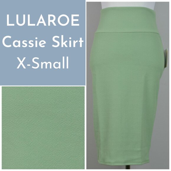 Lularoe Sage Green Cassie Skirt XS - Picture 1 of 3